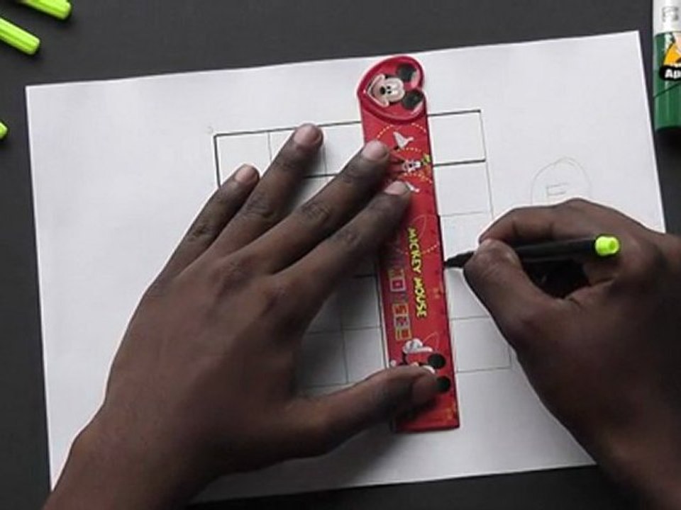 Write Block Style Alphabet 'F'  - Arts & Crafts