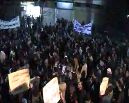 حمص-مسائية حي الخالدية 6-12-2011 تضامن مع الاحياء المحاصرة وتحية لقناة الجزيرة