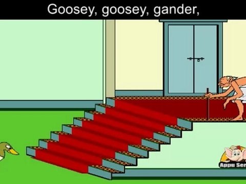 Goosey, Goosey, Gander with lyrics and sing along option