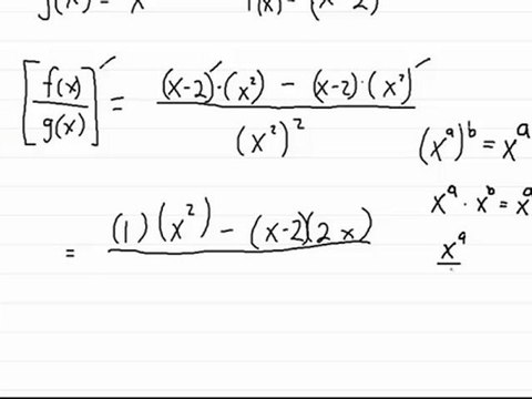 Calculus Derivatives Quotient Rule Introduction