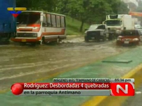 (VIDEO) Desbordamiento de 4 quebradas en la ciudad capital producto de las lluvias