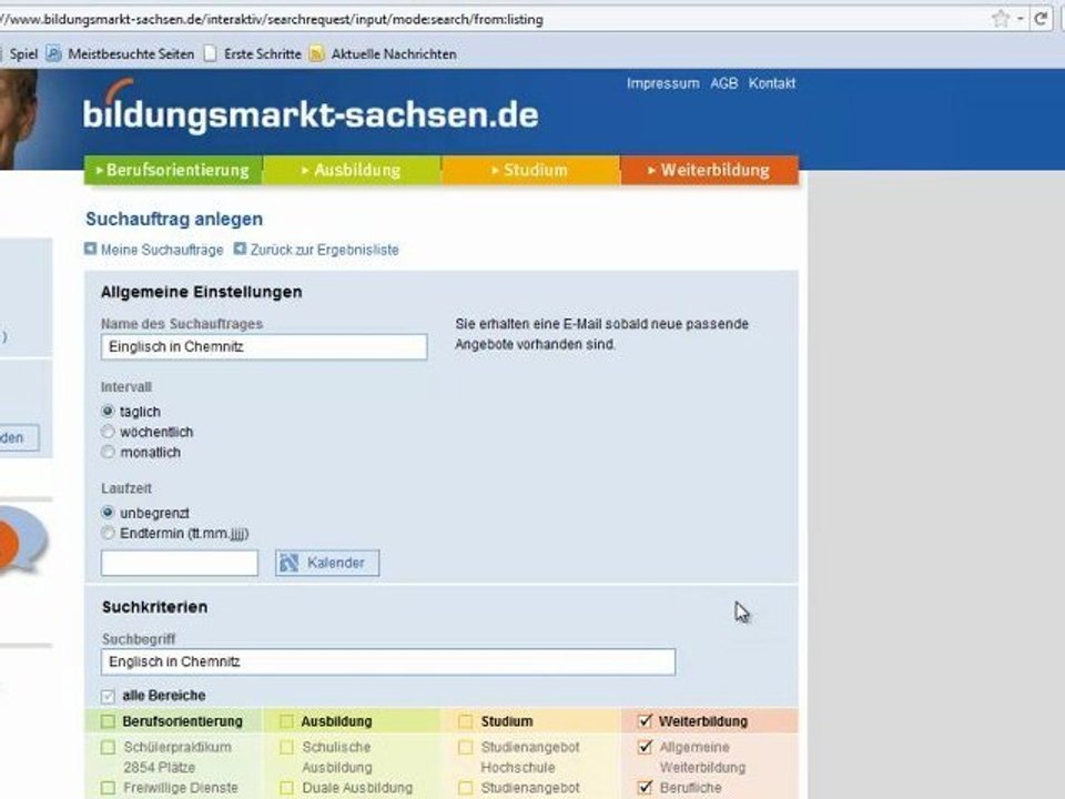 Weiterbildung finden