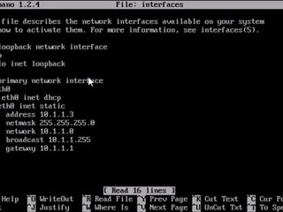 Linux Configuração do nome do servidor e endereço de rede