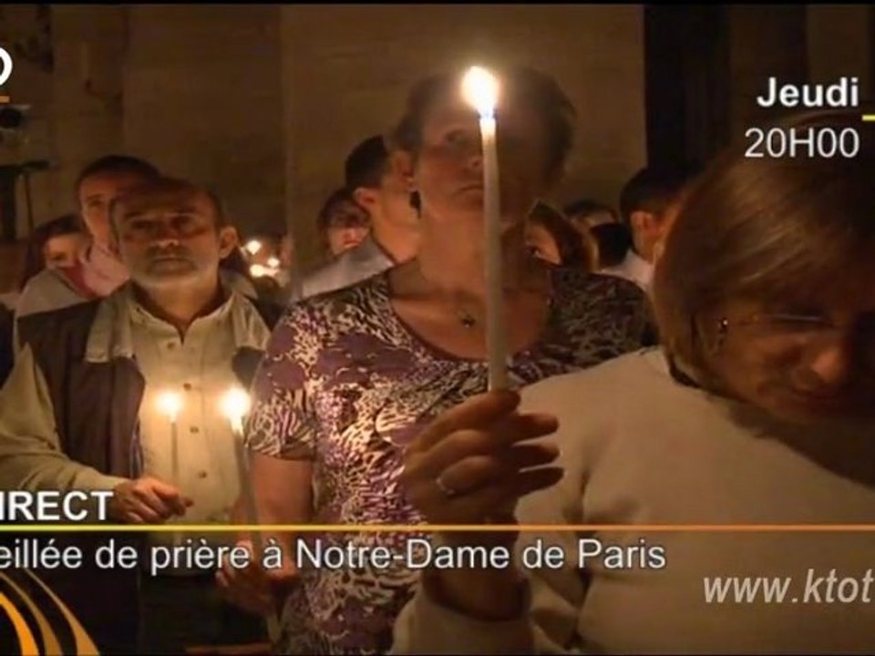 Veillée de prière à Notre-Dame de Paris