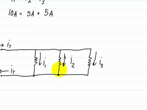 Circuits Current Divider part 4 Kirchoffs current law