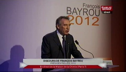 François Bayrou : discours pour la présidentielle 2012