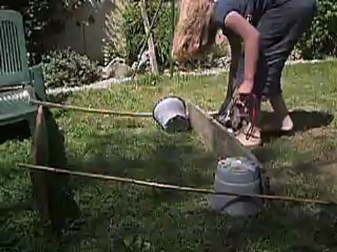 Débuts à l'obstacle de mon lapin Rodéo...