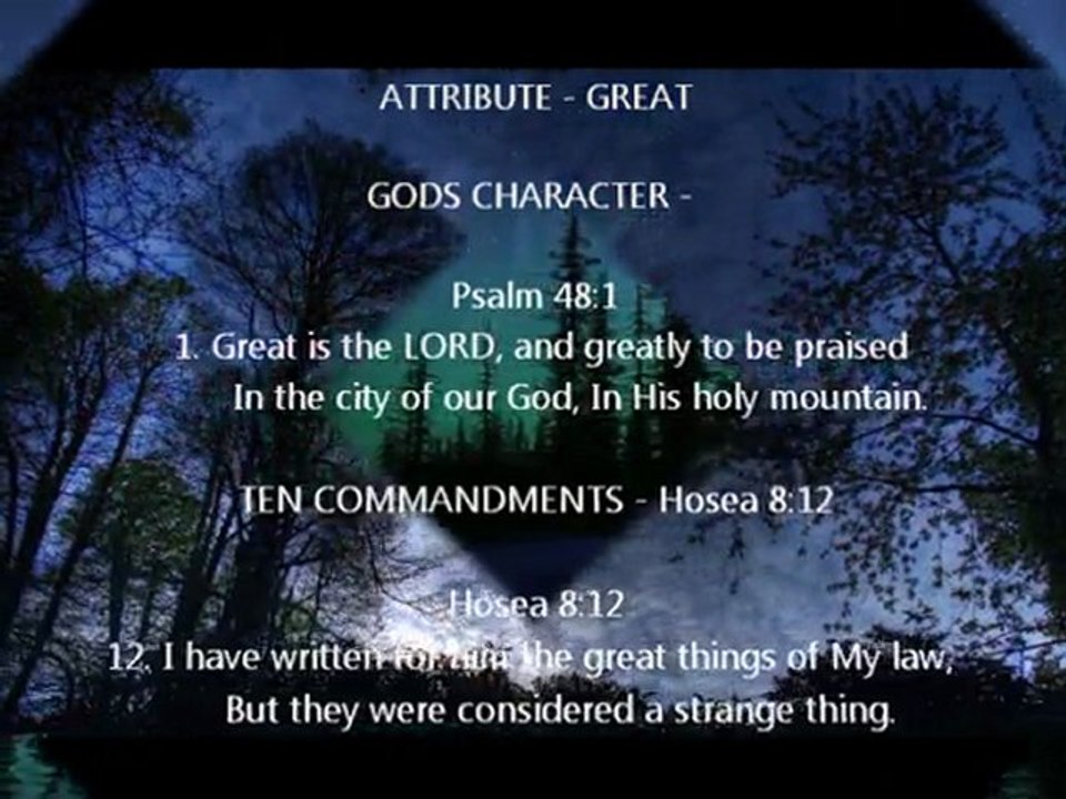 Gods Character Compared to Ten Commandments