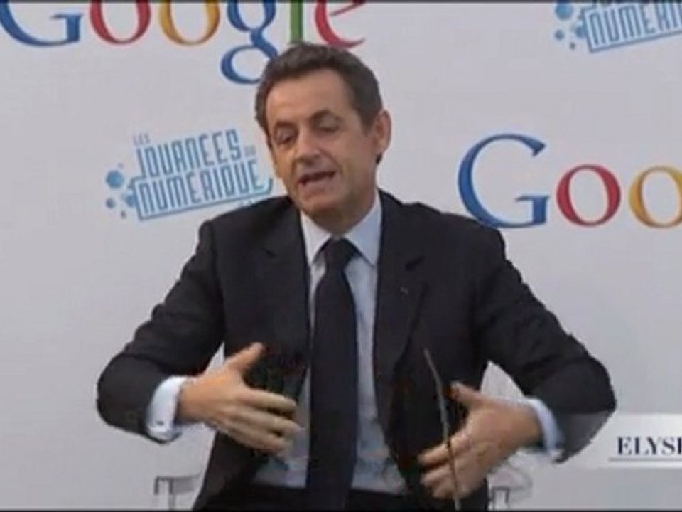 N. Sarkozy inaugure les nouveaux locaux de Google à Paris