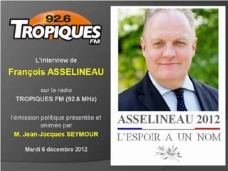 François ASSELINEAU sur TROPIQUES FM 6-12-2011