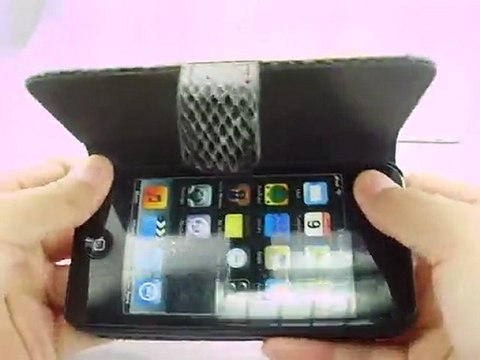 Snake Skin Designed iPhone 4S Flip Leather Wallets