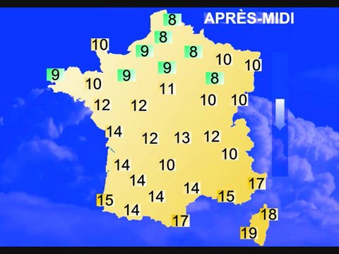 Météo 9 décembre 2011: Le temps du week-end