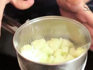 Lombo de porco com purê de maçã