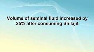 Shilajit boosts fertility rate. Shilajit improves chances of getting pregnant.