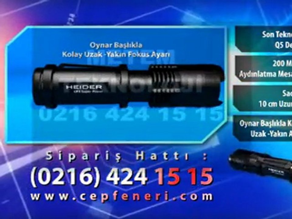 Heider Cep Feneri CF1 200 Metre Mesafeli El Feneri