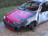 Paillart: la voiture fait des tonneaux et prend feu sur l'axe RD 28