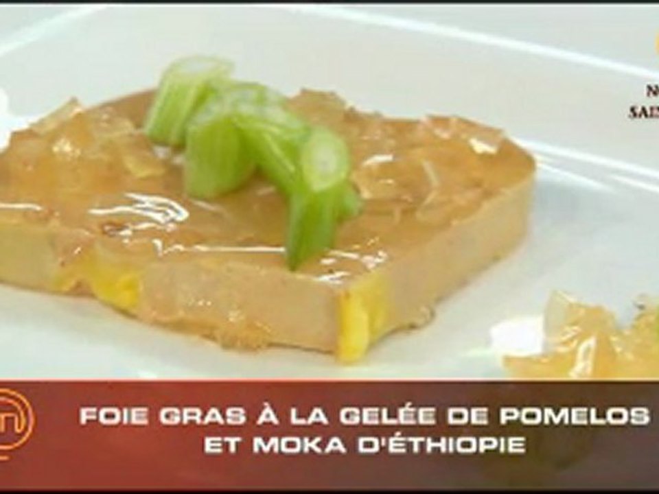 Foie Gras à la gelée de pomelos et moka d’Ethiopie par Nathalie de MasterChef