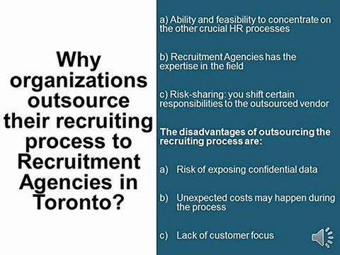 Recruitment Agencies in Toronto:Outsourcing your Recruiting