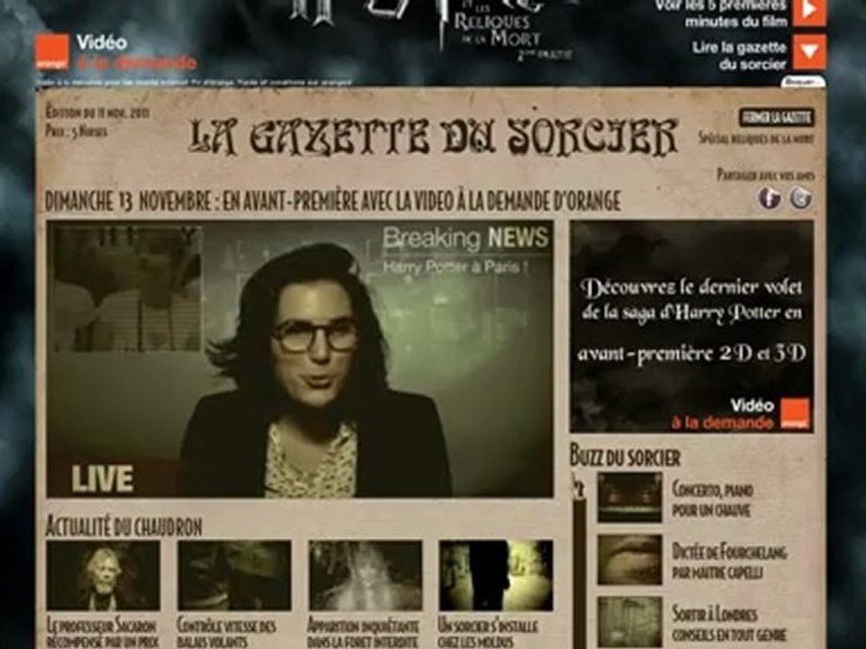 Habillage interactif Harry Potter