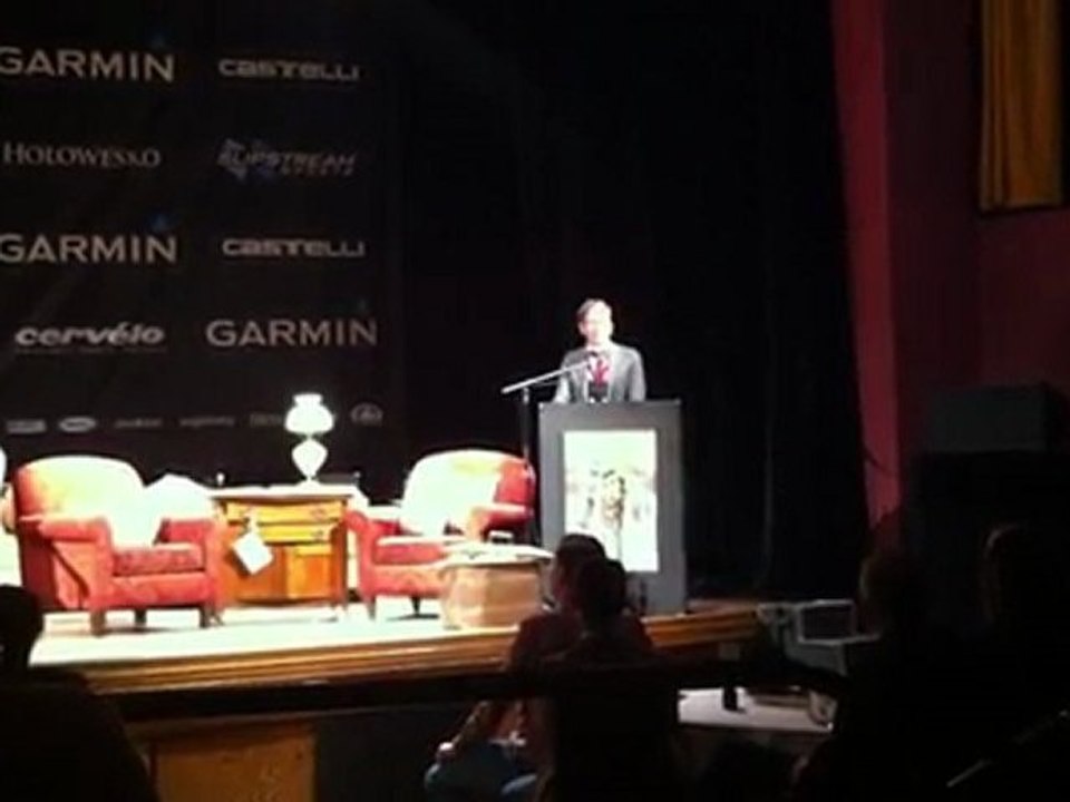 Jonathan Vaughters speaks at 2011 Garmin-Cervelo gala 2011