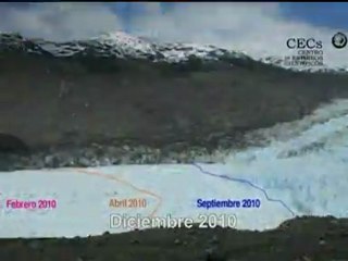 Chilean glacier footage shows rapid shrinking