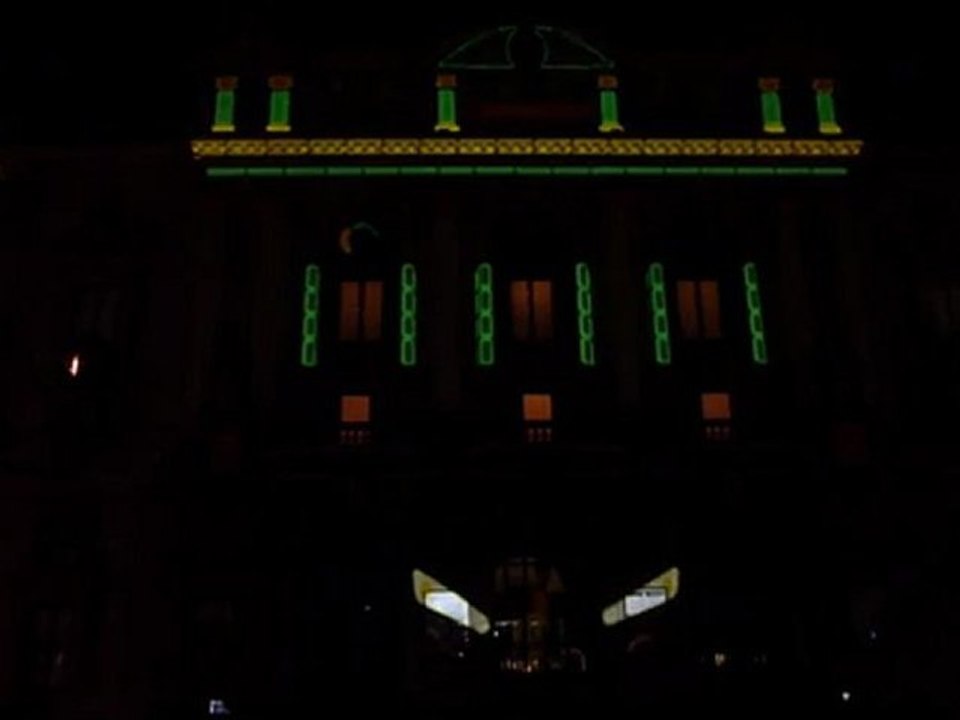 Flipper géant Place Célestins Lumières 2011