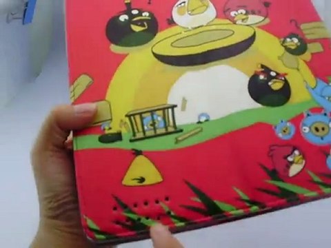 Angry Birds Designed iPad 2 Stand Leather Case Red