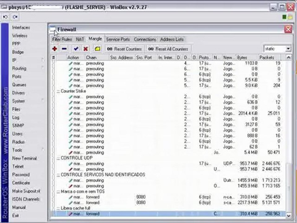 Thunder Cache como Cache Full no mikrotik 2.9.27 - 3.20