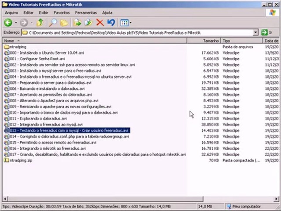 Video Aulas Servidor Radius com freeradius e Mikrotik