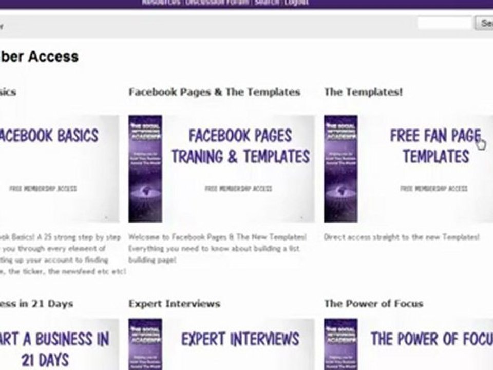 The Social Networking Academy Free Members Area