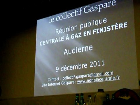 Audierne réunion publique projet de cccg (Centrale Gaz Electrique)