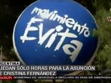 Cientos de personas esperan la toma de posesión de Fernández