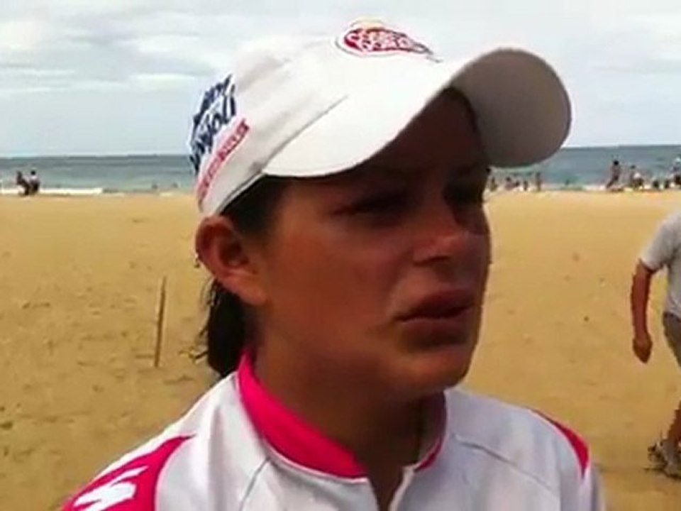 Adriana Rojas speaks after winning the 2011 La Ruta