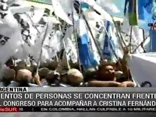 Todo listo para la toma de posesión de Cristina Fernández