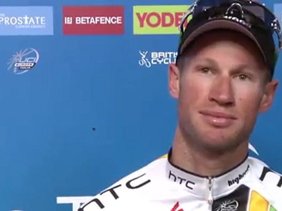 Mark Renshaw talks about winning stage five at the2011 Tour of Britain