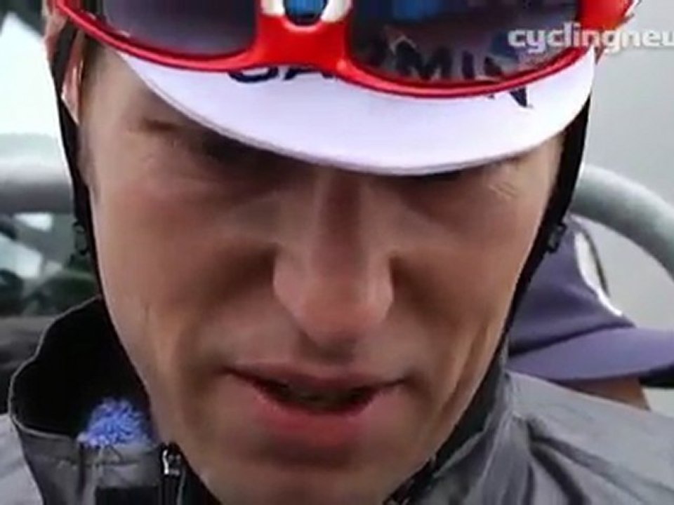 Tom Danielson and other Garmin Cervelo after Tour stage 12 mountains