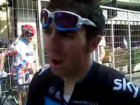 Russell Downing talksabout his breakaway attempt during stage 18 of the Giro d'Italia