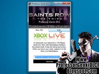 Скачать видео: Get Free Saints Row 3 Professor Genki DLC - Xbox 360 - PS3