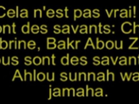 Cheikh Rajihi sur certains chouyoukhs accusé a tort de takfiris