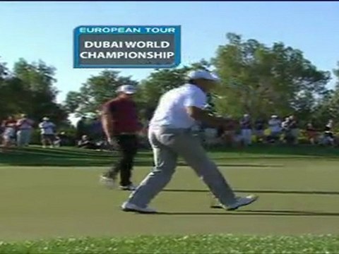 Álvaro Quirós lidera el torneo de golf de Dubai a falta de una jornada
