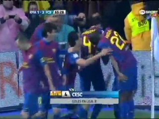 Real Madrid vs Barcelona 1-3 Goal Fabregas 66'