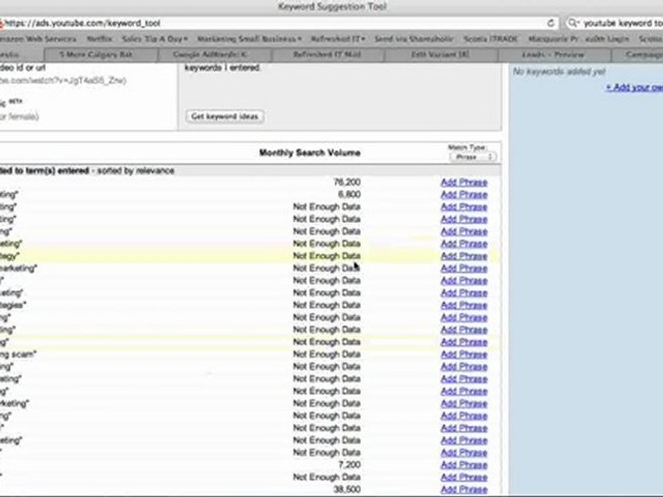 YouTube Keyword Tool | SalesTipADay.com