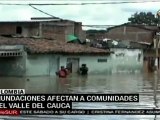 Inundaciones afectan a comunidades del Valle del Cauca