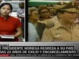 Noriega regresa a Panamás tras 22 años de exilio