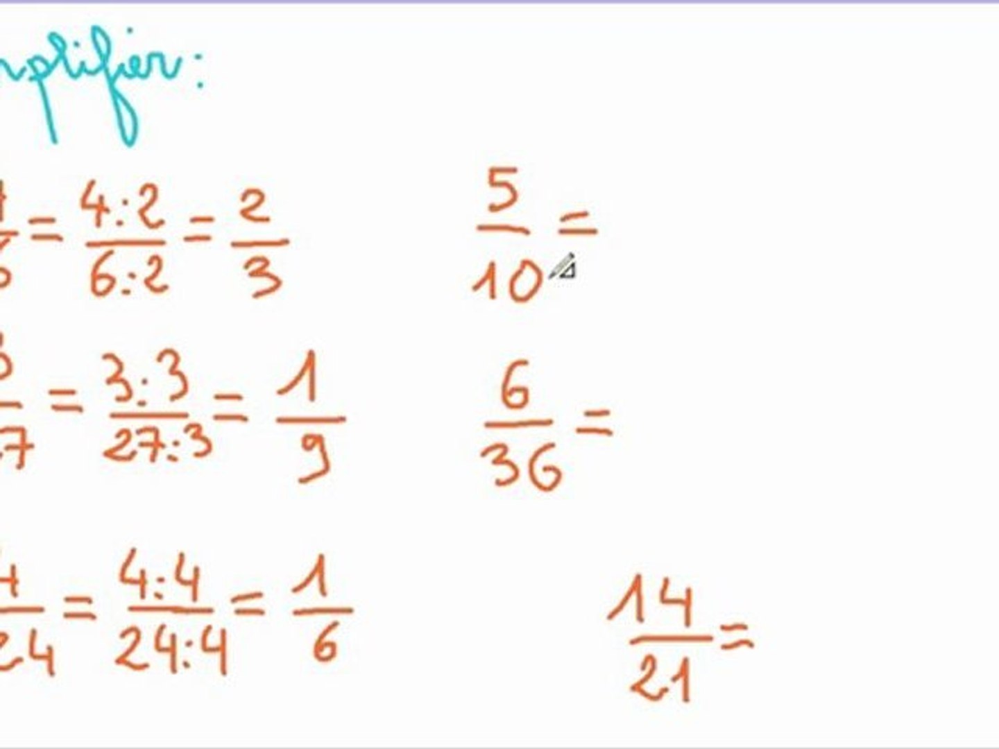 Comment On Simplifie Une Fraction comment simplifier des fractions ? - Vidéo Dailymotion
