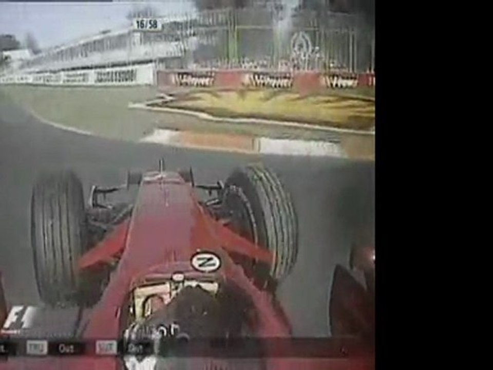 Australia 2008 GP Kimi Räikkönen spinning