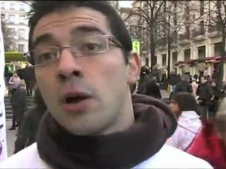 Réaction de Aurélien Caron lors de la Manifestation "Oui aux Etats-Unis d’Europe ! Oui à l’Euro !"