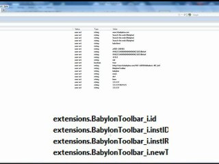 How to remove Babylon search from address bar.