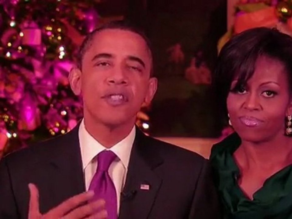 Merry Christmas Happy New Year 2012 by White House - President Obama &  Michelle Obama