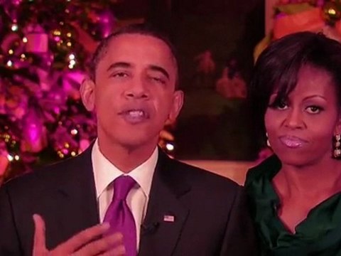 Merry Christmas Happy New Year 2012 by White House - President Obama & Michelle Obama